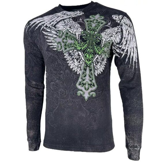 Xtreme Couture by Affliction Men's T-Shirt Long View Biker Cross S-5XL - Picture 5 of 8